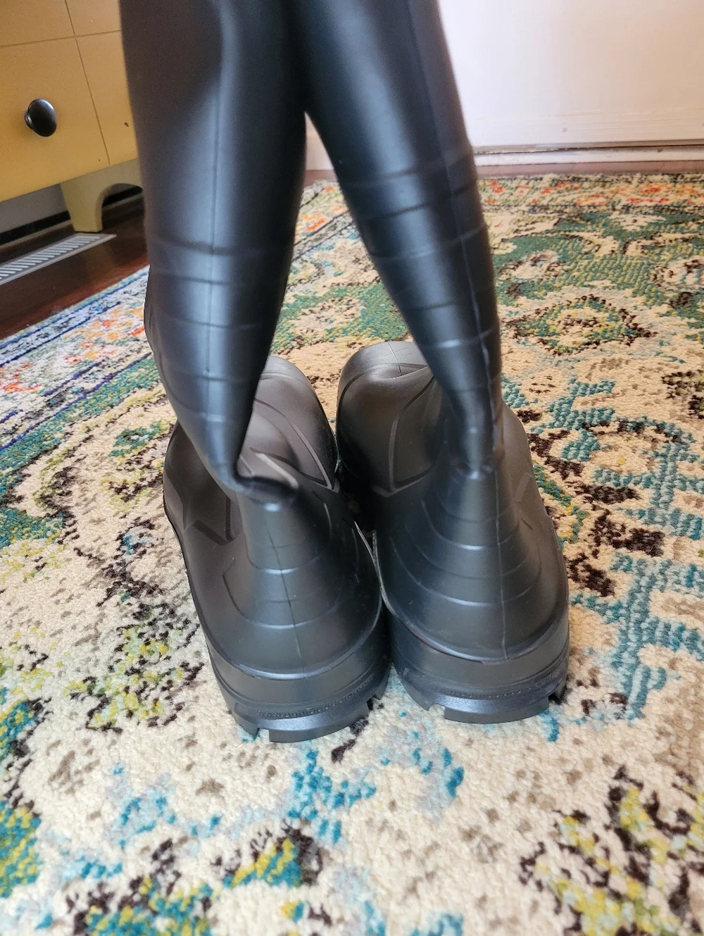 Dunlop Black‎ Chesapeake Steel Toe PVC Rubber Pull On Work Boots, Size Mens 15